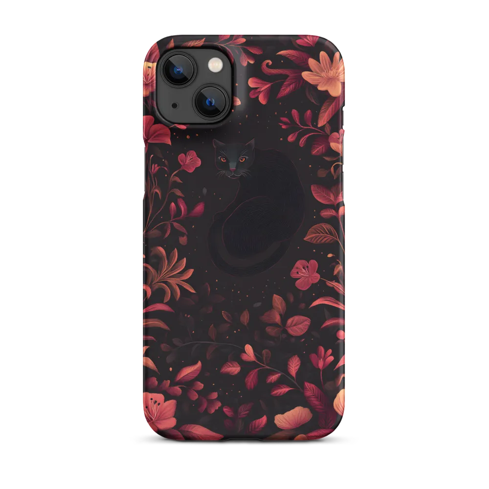 Nocturne in Coral: The Watchful Cat