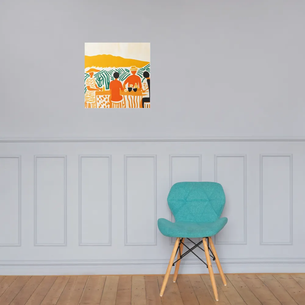 Summer Vibes: Café Conversations | Poster | 18″×18″