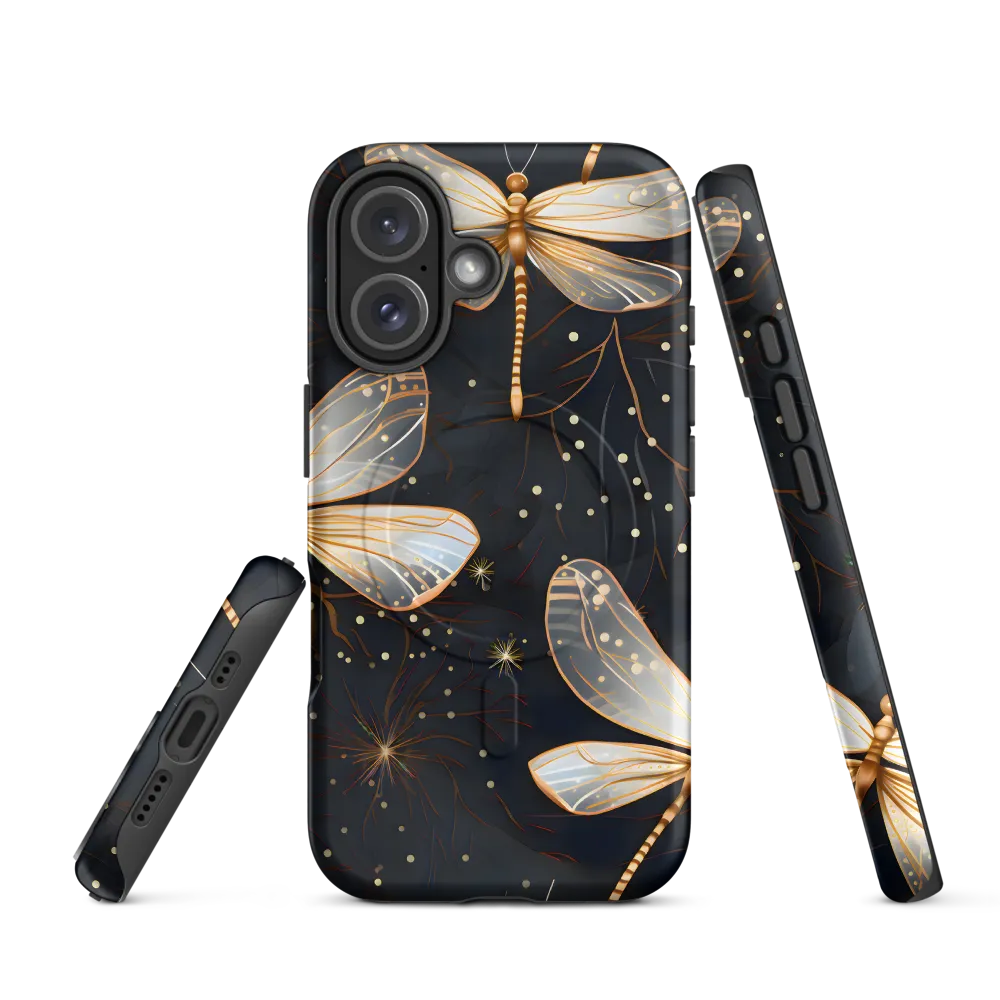 Ethereal Dance: Dragonflies in a Midnight Garden