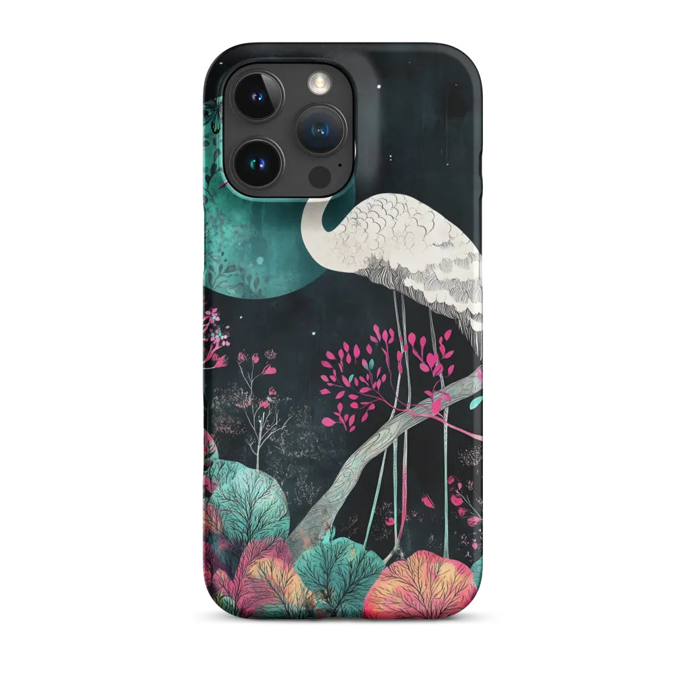 Ethereal Presence: Heron in a Floral Dreamscape