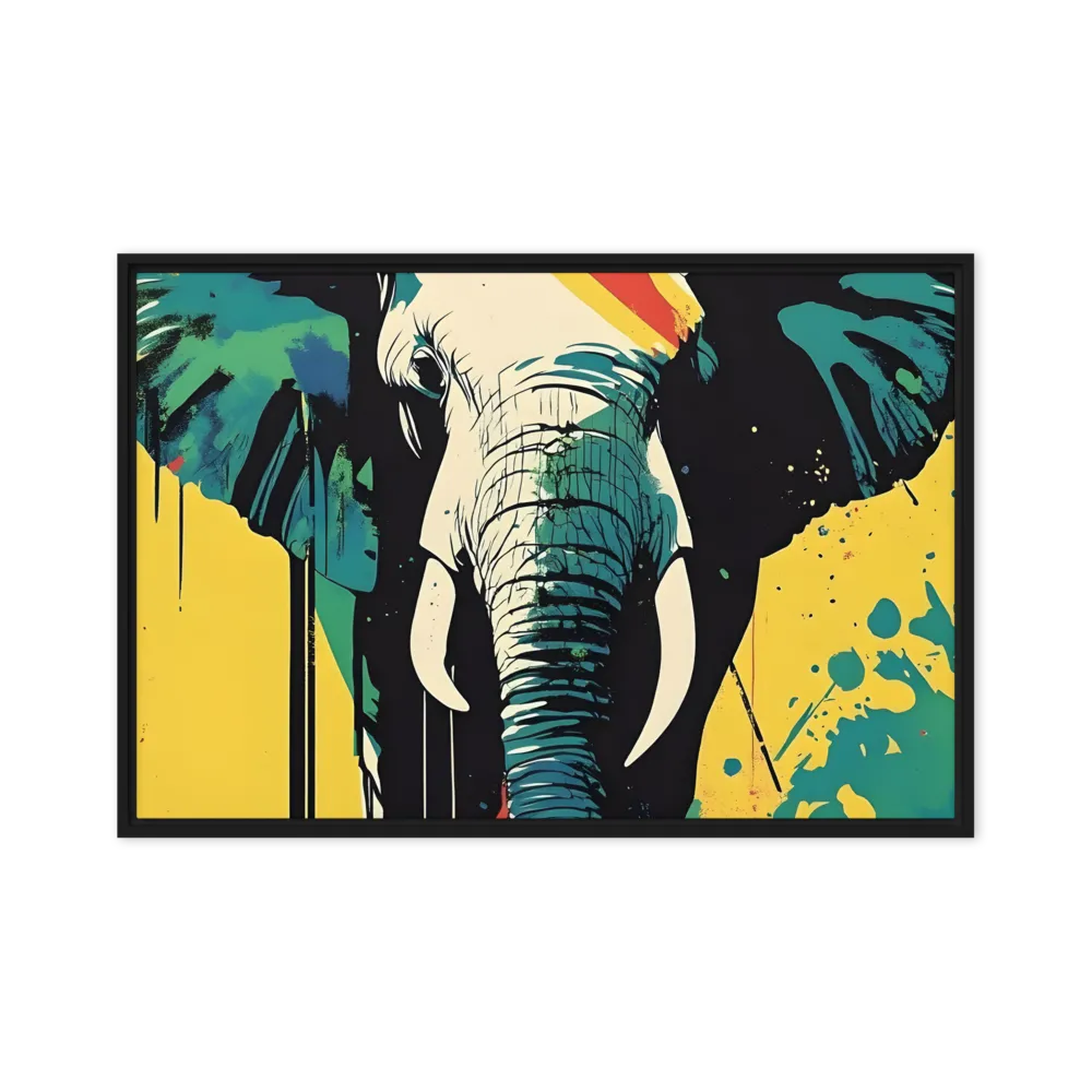 Elegance of the Wild: A Colorful Harmony | Canvas with Black Frame | 20″×30″