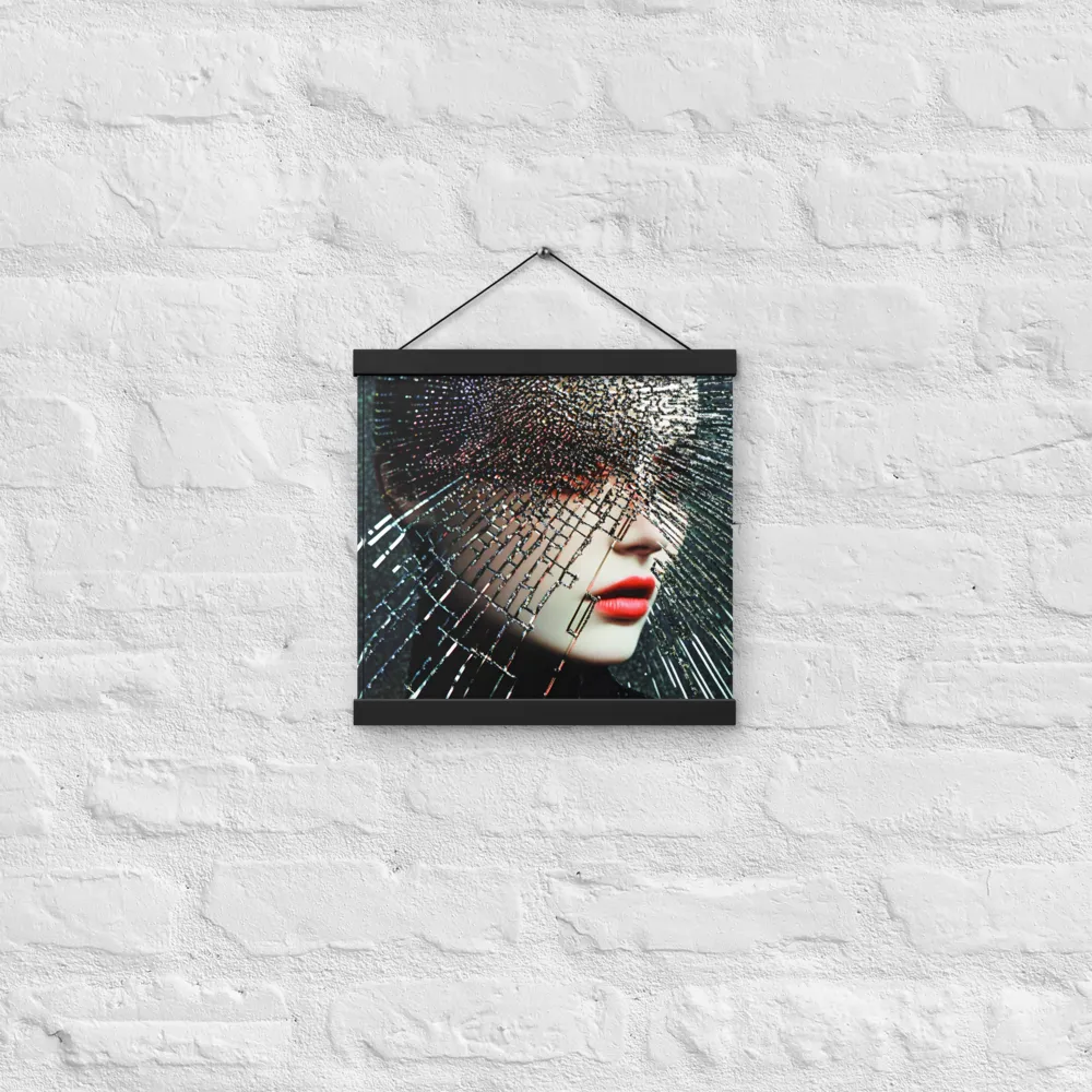 Fractured Identity | Poster With Black Wood Hanger | 12″×12″