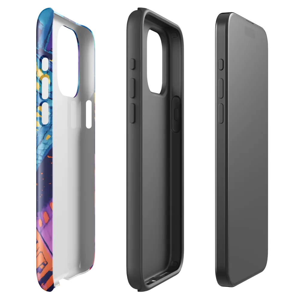 Electric City Nightscape | Phone Case |  15 Pro Max | Tough Case | Glossy