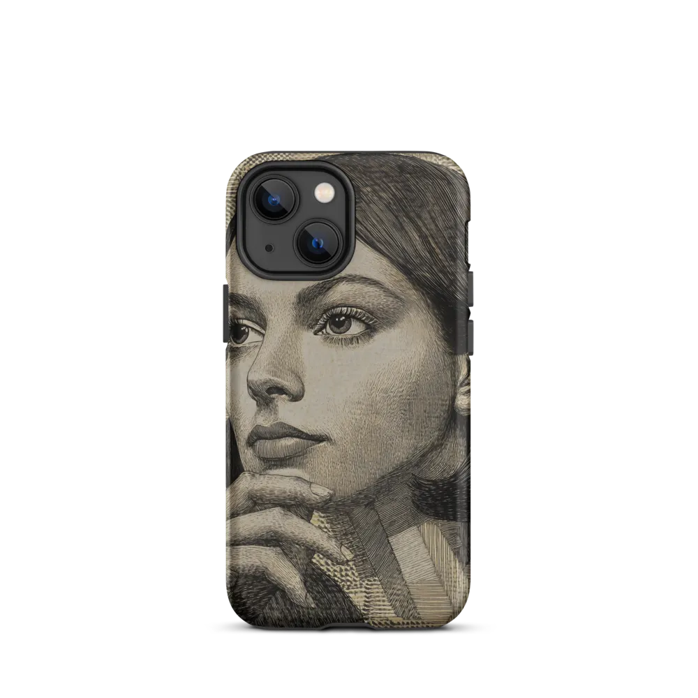 Contemplative Reflection | Phone Case |  13 mini | Tough Case | Matte