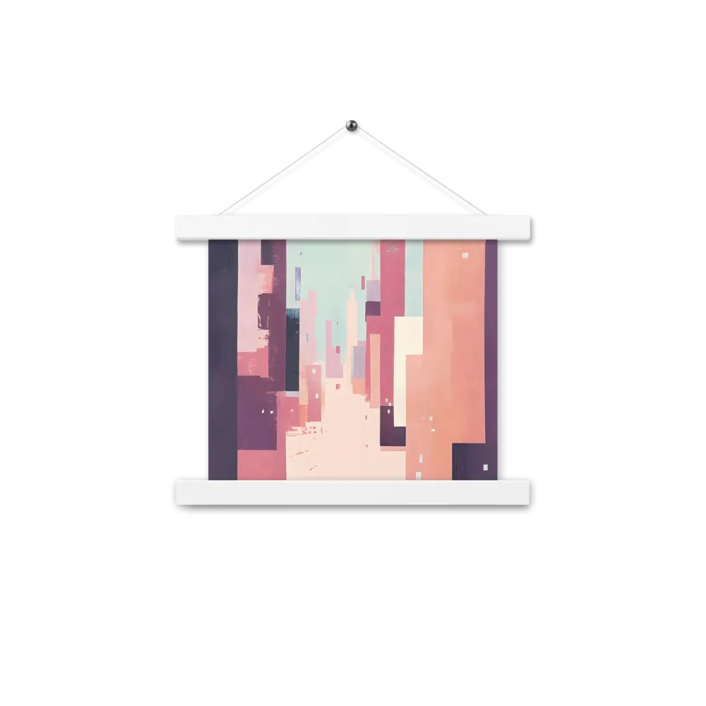 Tranquil Cityscape | Poster With White Wood Hanger | 10″×10″