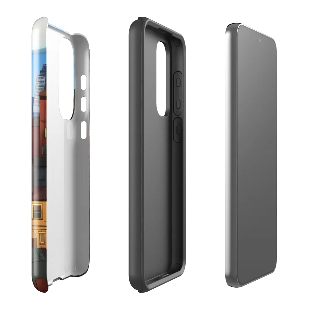 Urban Symphony: A Colorful Cityscape | Phone Case |  S23 Plus | Tough Case | Glossy