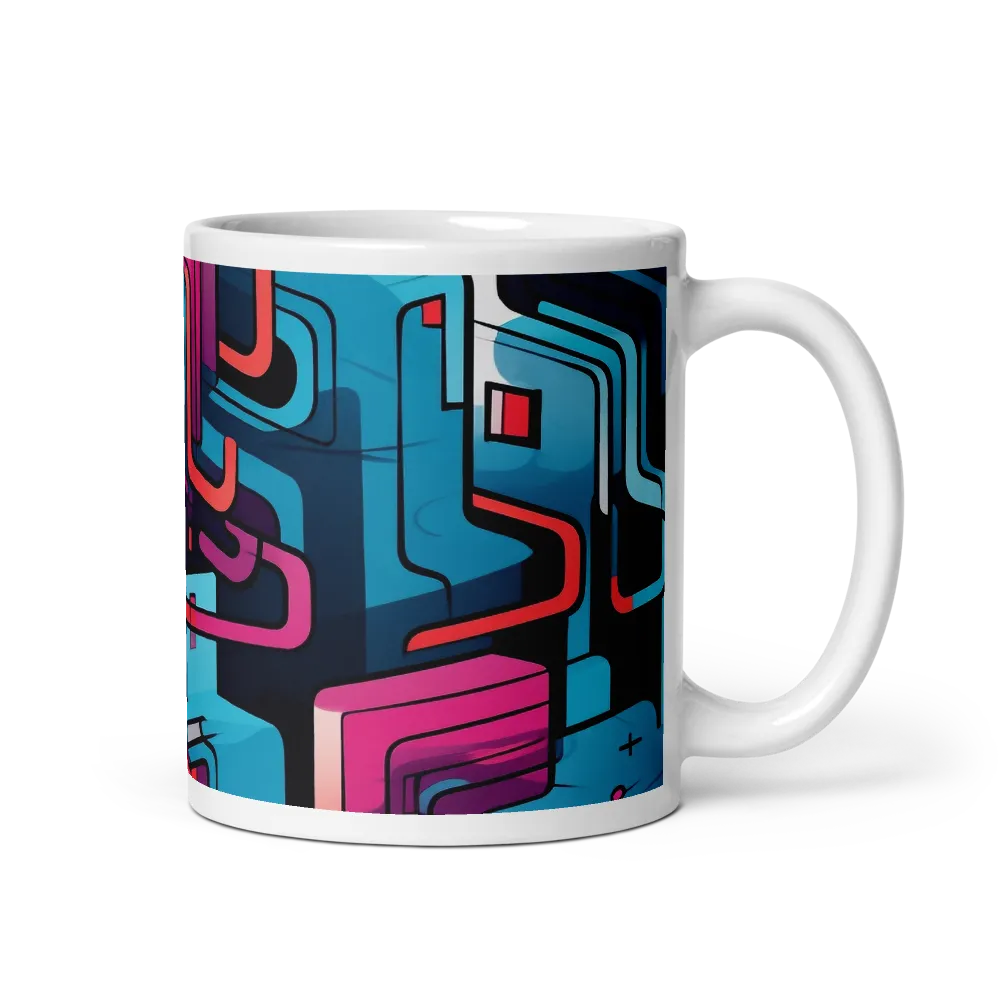 Dynamic Geometry: A Colorful Interplay | Mug with White inside | 11 oz