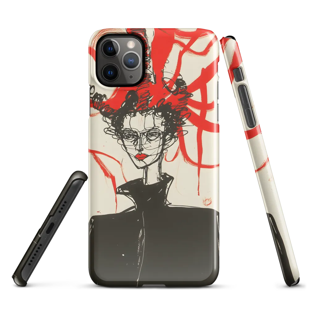 Dramatic Elegance in Red and Black | Phone Case |  11 Pro Max | Snap Case | Glossy