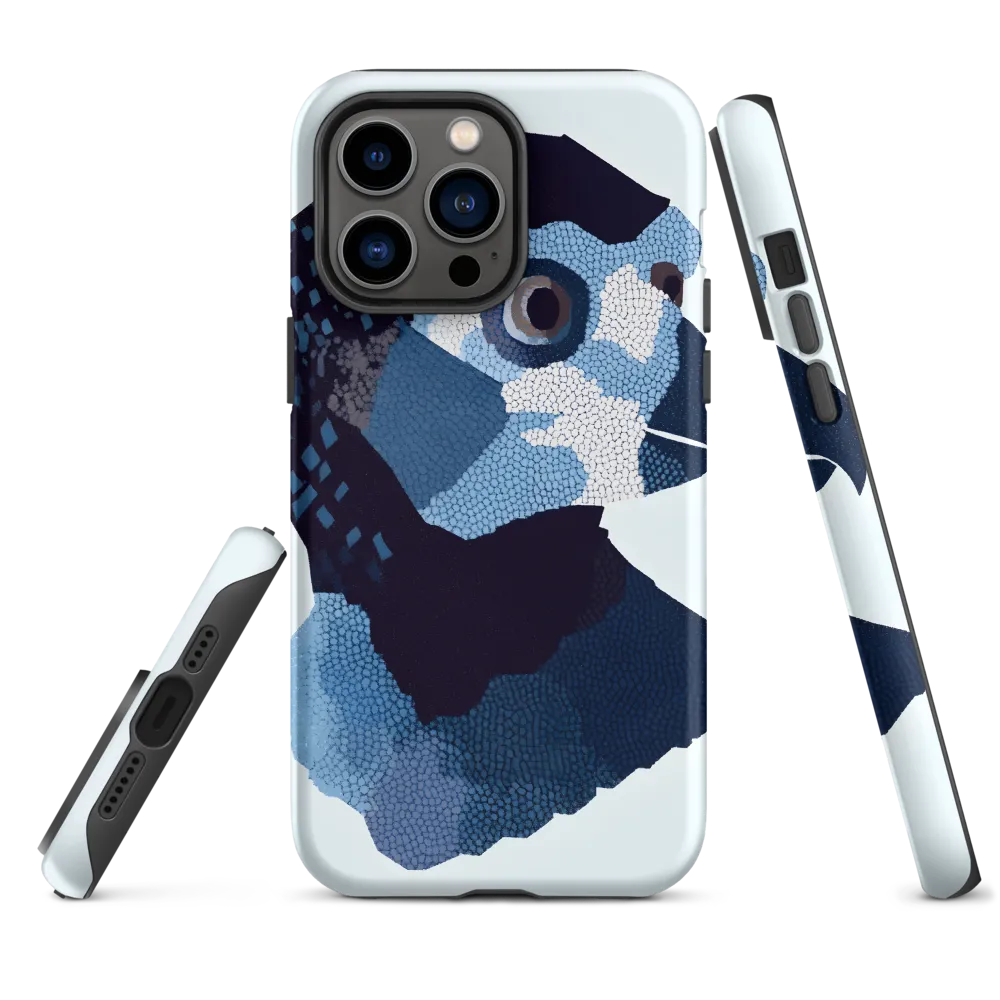 Abstract Avian Portrait in Blue