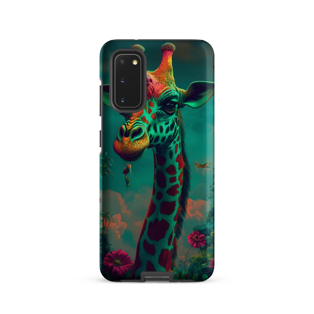 Whimsical Giraffe Among Blossoms | Phone Case |  S20 | Tough Case | Matte