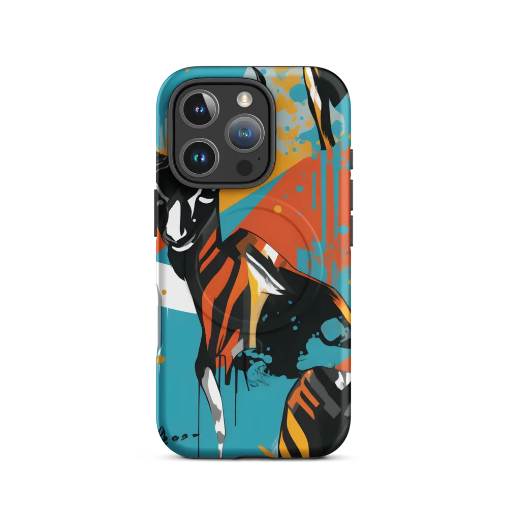 Dynamic Antelope in Vivid Abstract