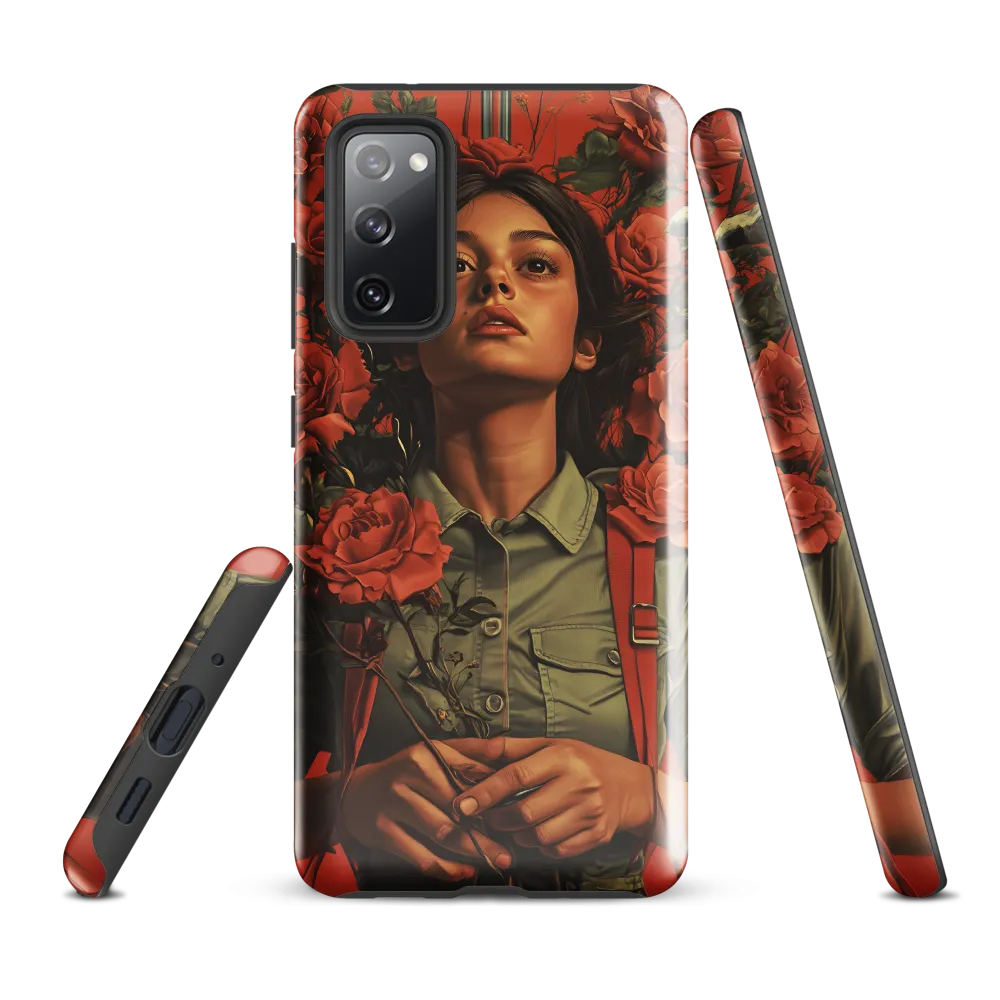 Harmony and Strength: A Portrait Among Roses