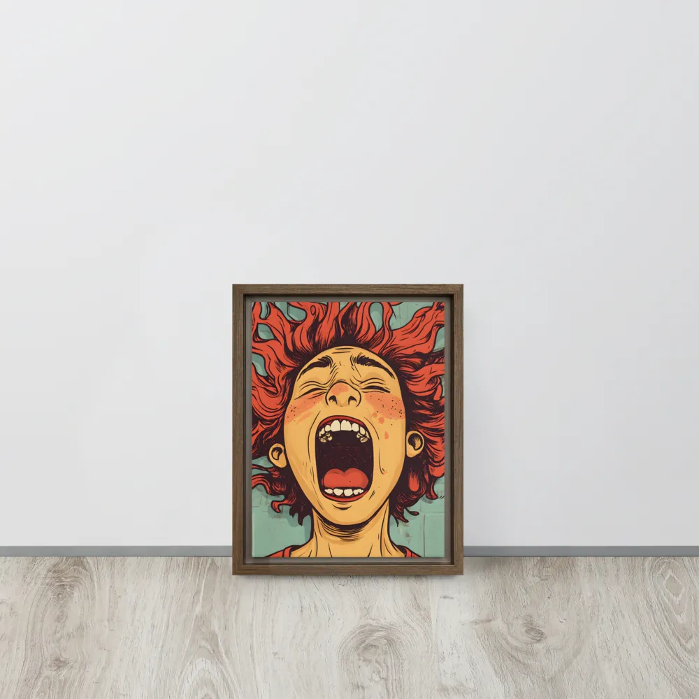 Fury Unleashed | Canvas with Brown Frame | 9″×12″