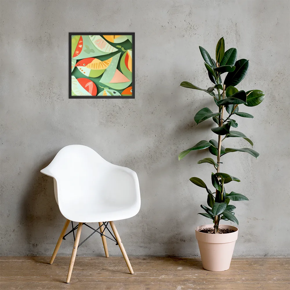 Nature's Palette | Poster with Black Frame | 18″×18″