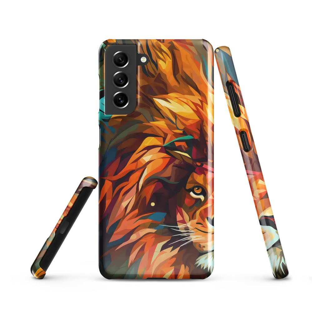 Majestic Gaze: The Polygonal Lion