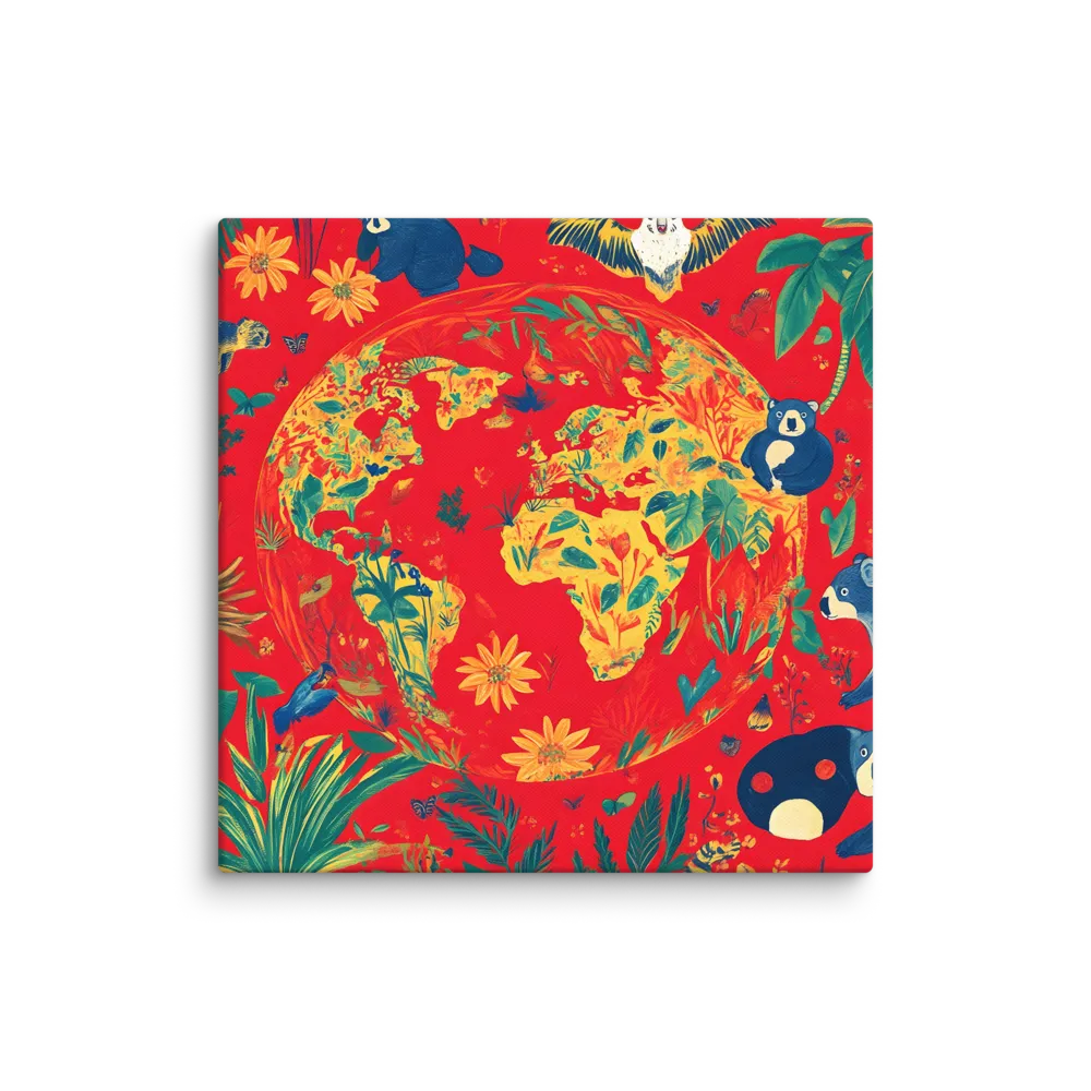 Celebration of Life on Earth | Canvas | 28″×28″