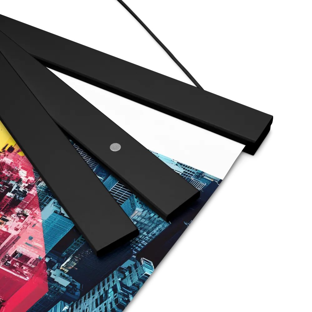 Dynamic Urban Symphony | Poster With Black Wood Hanger | 8″×10″