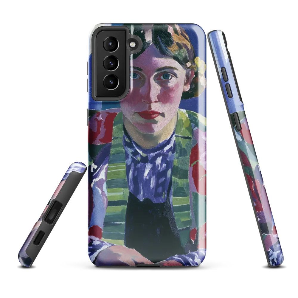 Vibrant Gaze: A Modernist Portrait