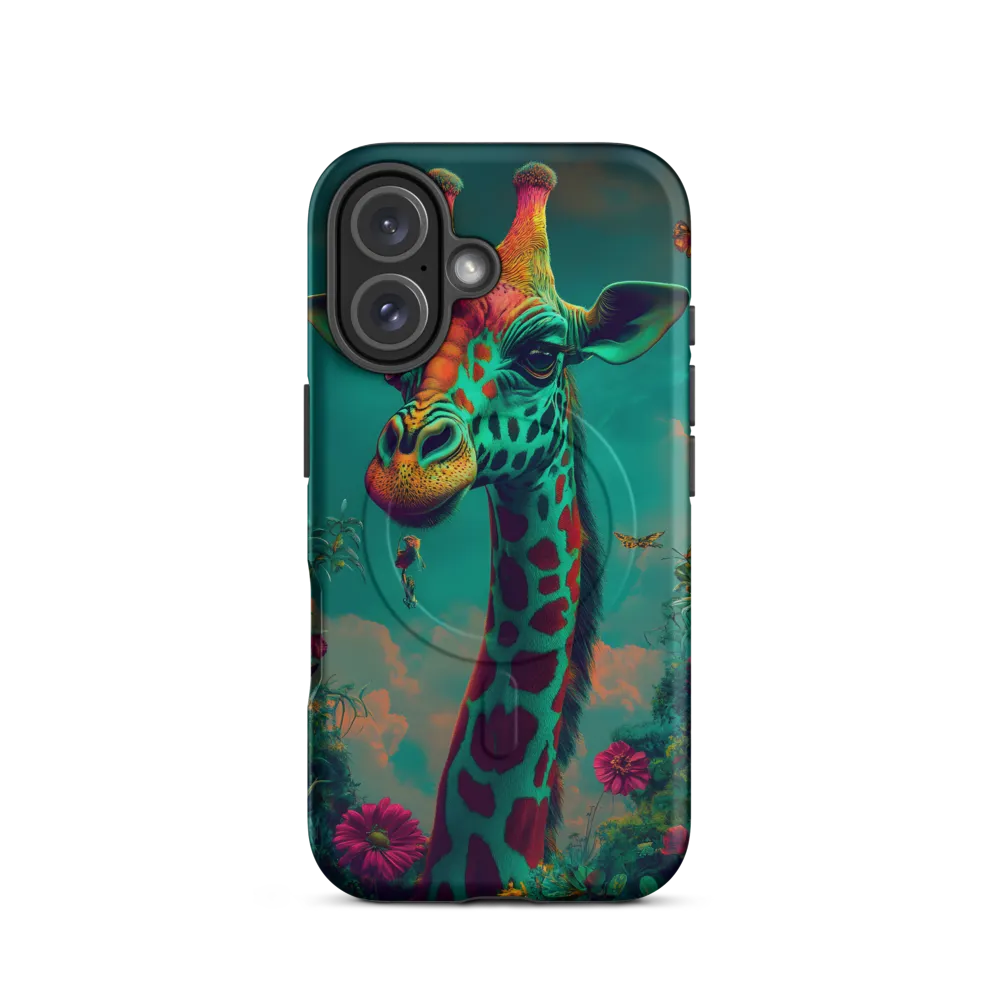 Whimsical Giraffe Among Blossoms