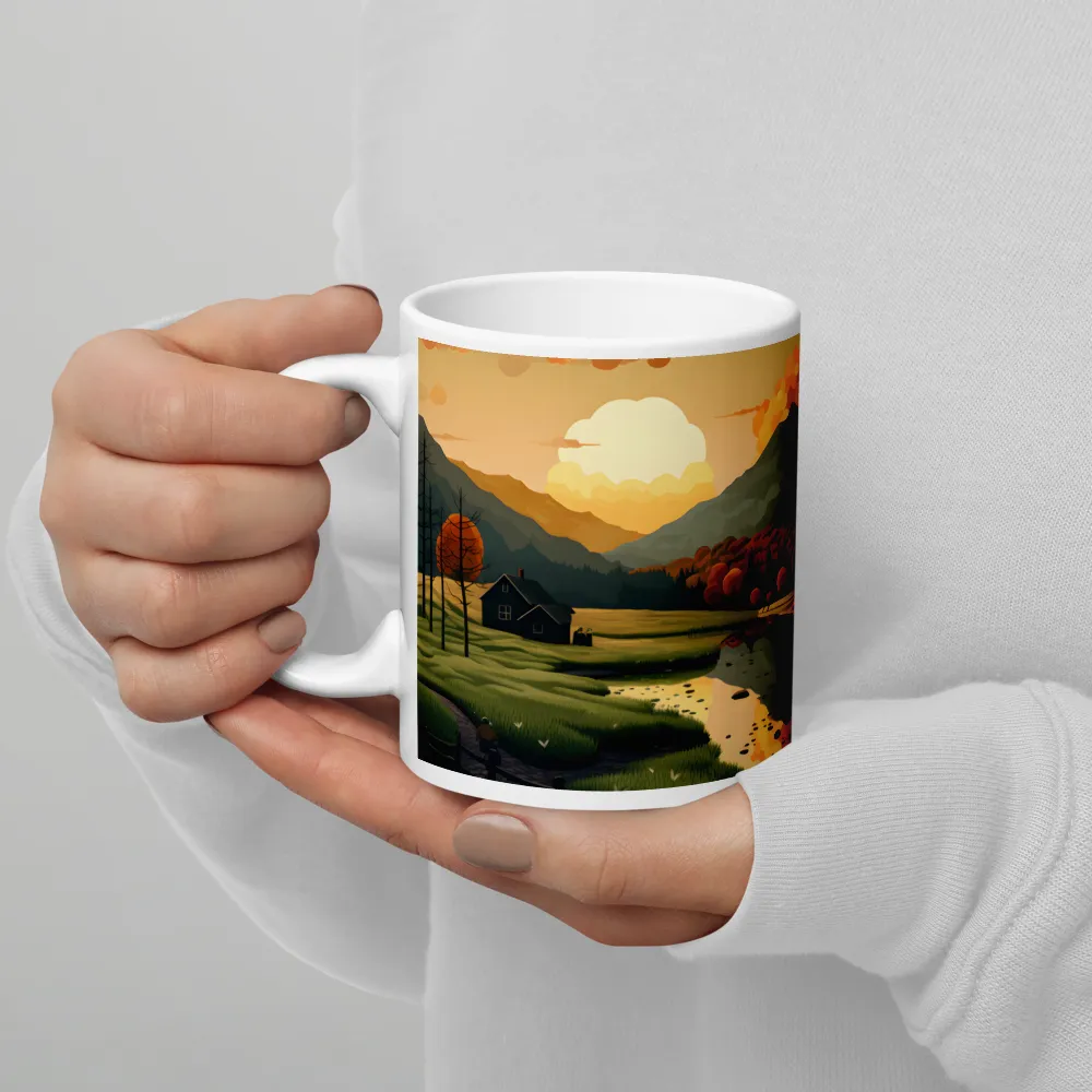 Whispers of Autumn: A Tranquil Evening | Mug with White inside | 11 oz