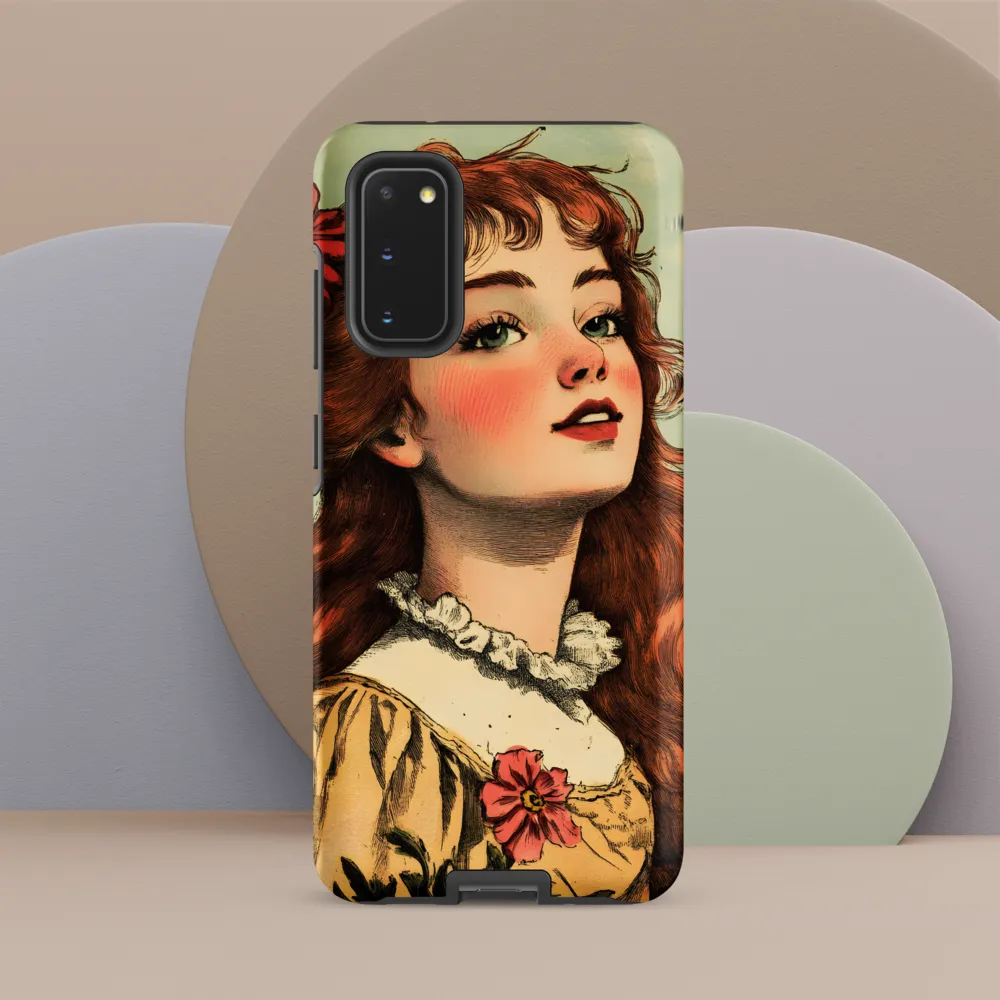 Whimsical Portrait of a Flower-Adorned Girl