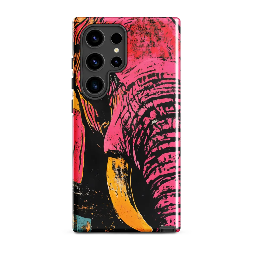 Bold Encounter: The Vibrant Elephant | Phone Case |  S24 Ultra | Tough Case | Glossy