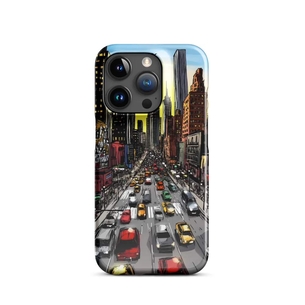 City Pulse at Dusk | Phone Case |  15 Pro | Snap Case | Glossy