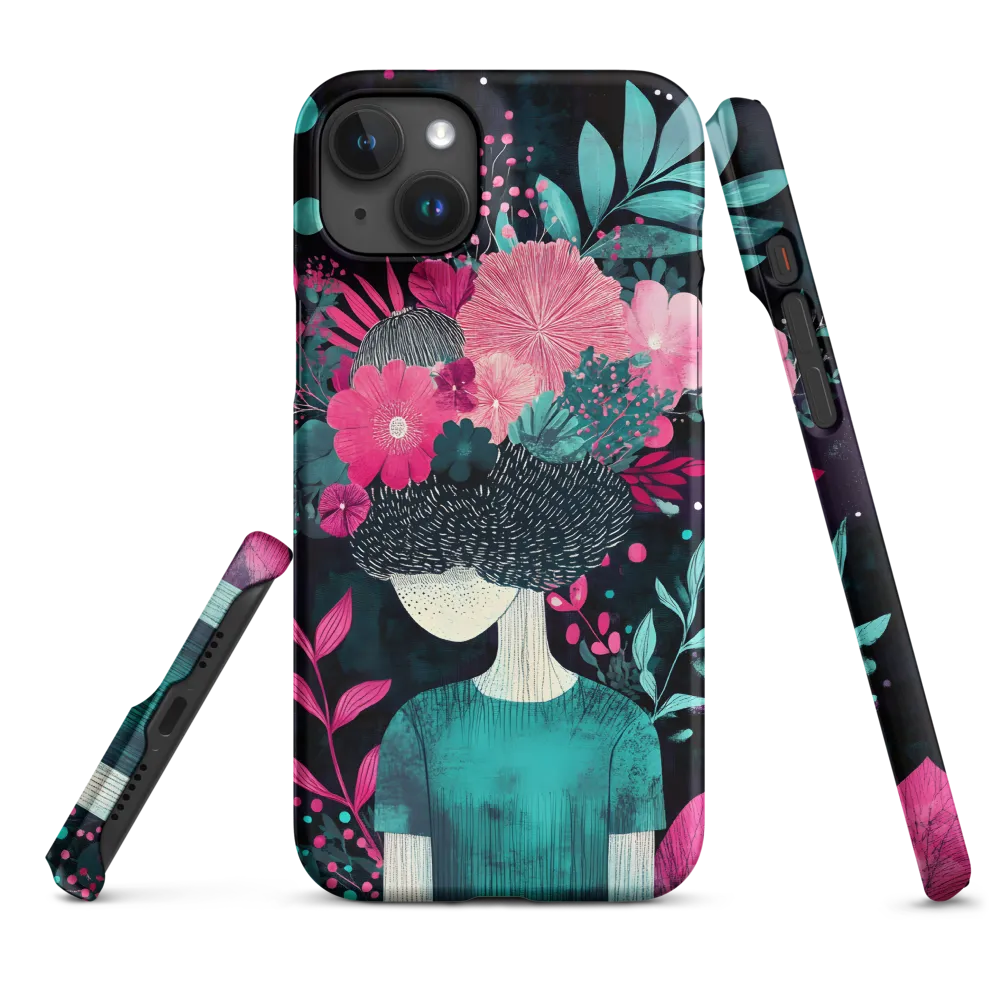 Floral Harmony: A Portrait of Serenity | Phone Case |  15 Plus | Snap Case | Matte