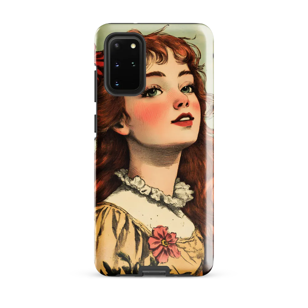 Whimsical Portrait of a Flower-Adorned Girl