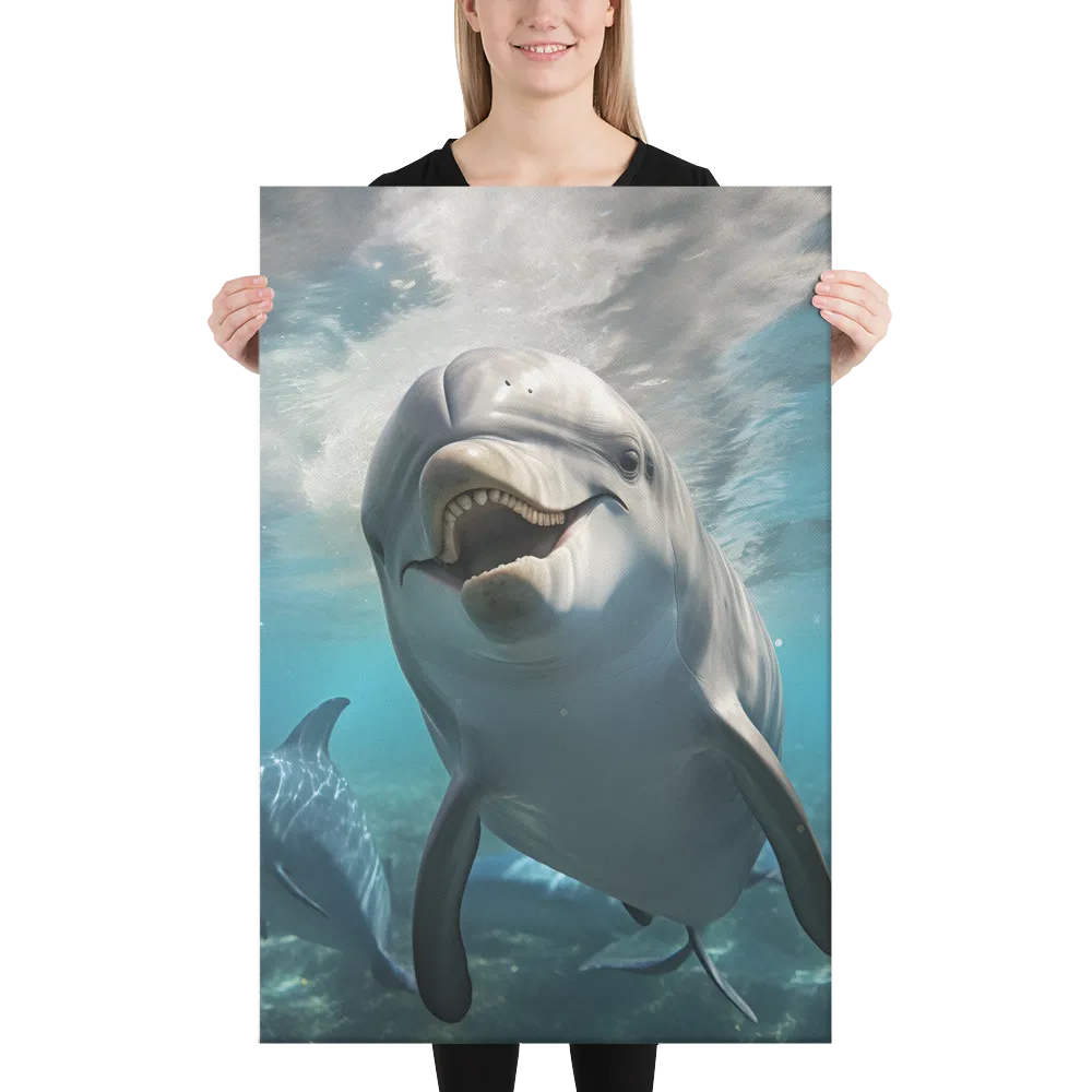 Beneath the Waves: A Dolphin's Dance