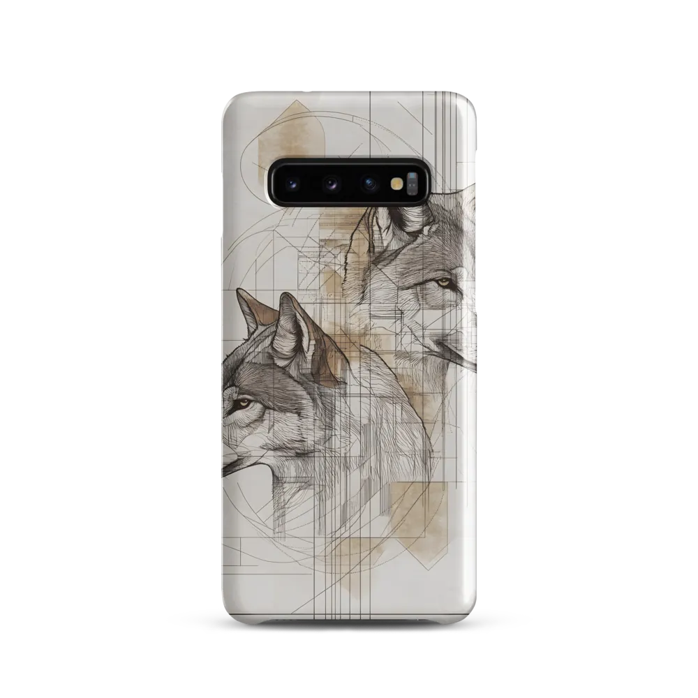 Geometric Harmony: The Essence of Wolves | Phone Case |  S10 | Snap Case | Glossy
