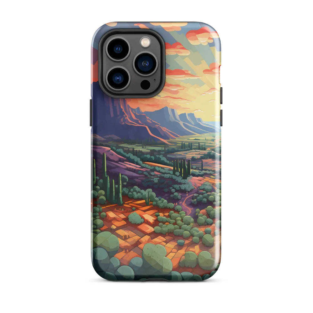 Desert Serenity at Dusk | Phone Case |  14 Pro Max | Tough Case | Glossy