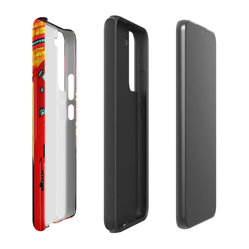 Neon Dreams: A Cyberpunk Cityscape | Phone Case |  S22 Plus | Tough Case | Matte