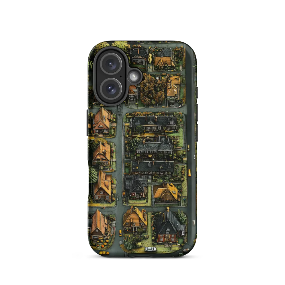 Aerial Serenity: The Charm of Suburban Life | Phone Case |  16 | Tough Case | Matte