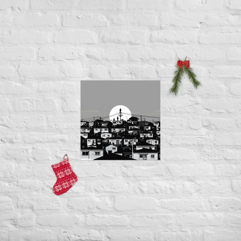 Moonlit Suburb 
 Poster | 18″x 18″