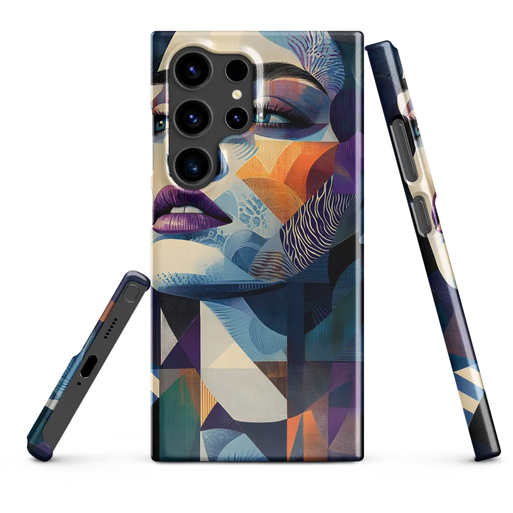Fragmented Mystery: A Modern Portrait | Phone Case |  S24 Ultra | Snap Case | Glossy