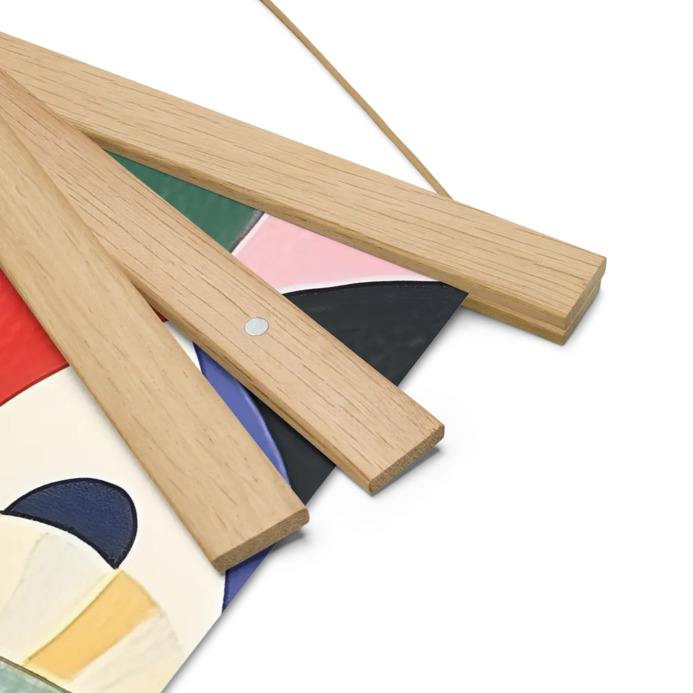 Dynamic Mosaic Symmetry | Poster With Oak Wood Hanger | 14″×14″