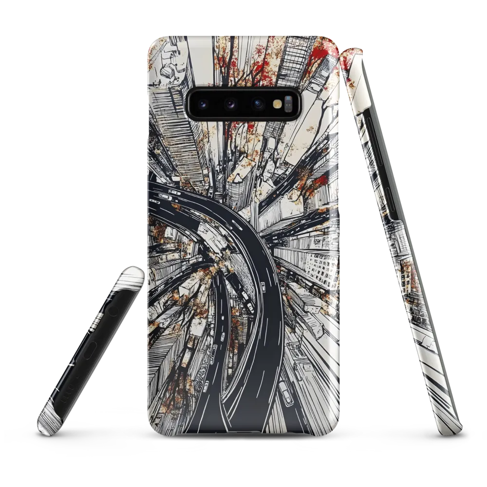 Urban Symphony: Aerial View of Life | Phone Case |  S10 Plus | Snap Case | Glossy