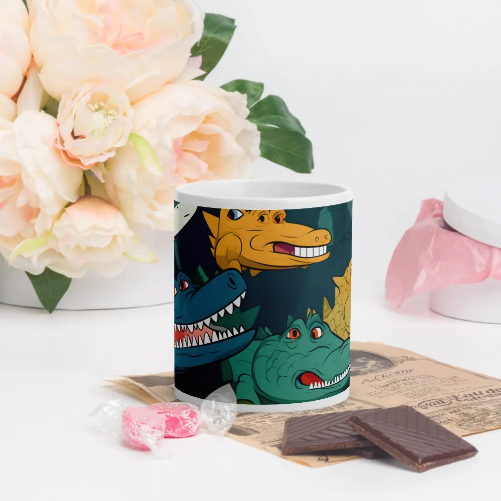 Cheerful Crocodilian Parade | Mugs | Multiple Sizes & Colors