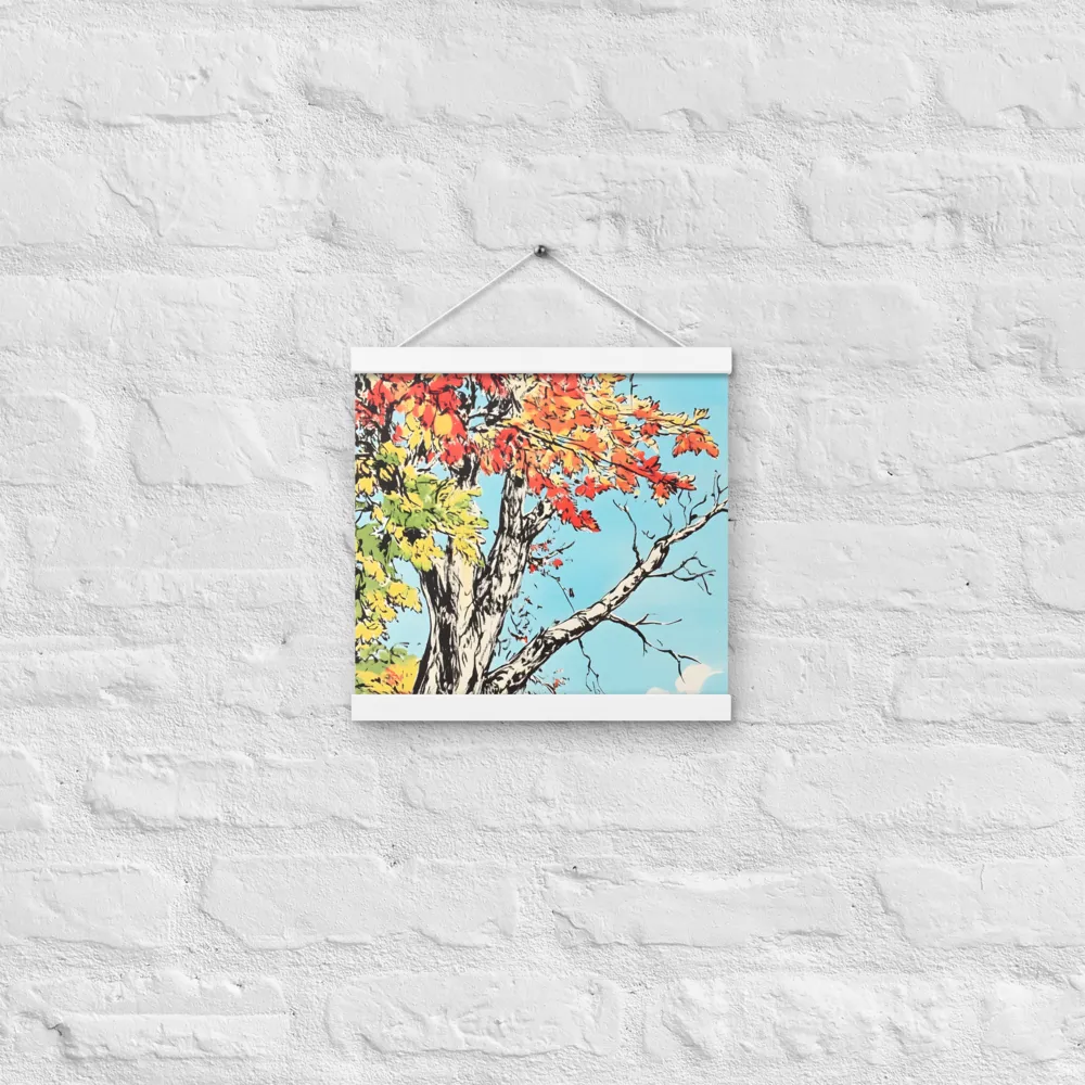 Autumn's Embrace | Poster With White Wood Hanger | 12″×12″