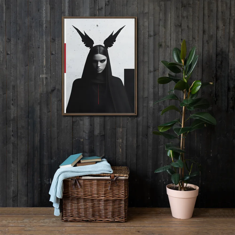 Whispers of Darkness | Canvas with Brown Frame | 24″×32″