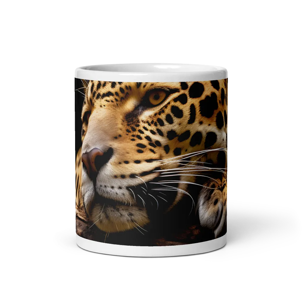 Tranquil Majesty: The Resting Leopard | Mugs | Multiple Sizes & Colors