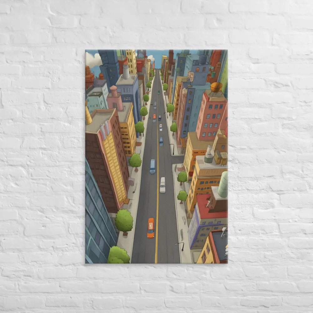 Aerial Whimsy: A Colorful Cityscape | Art Print