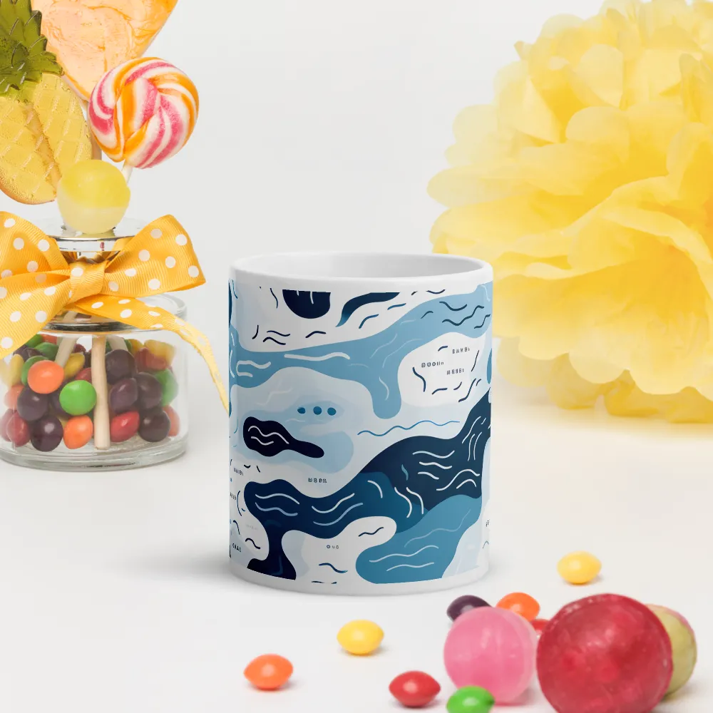 Flowing Waters: An Abstract Journey | Mugs | Multiple Sizes & Colors