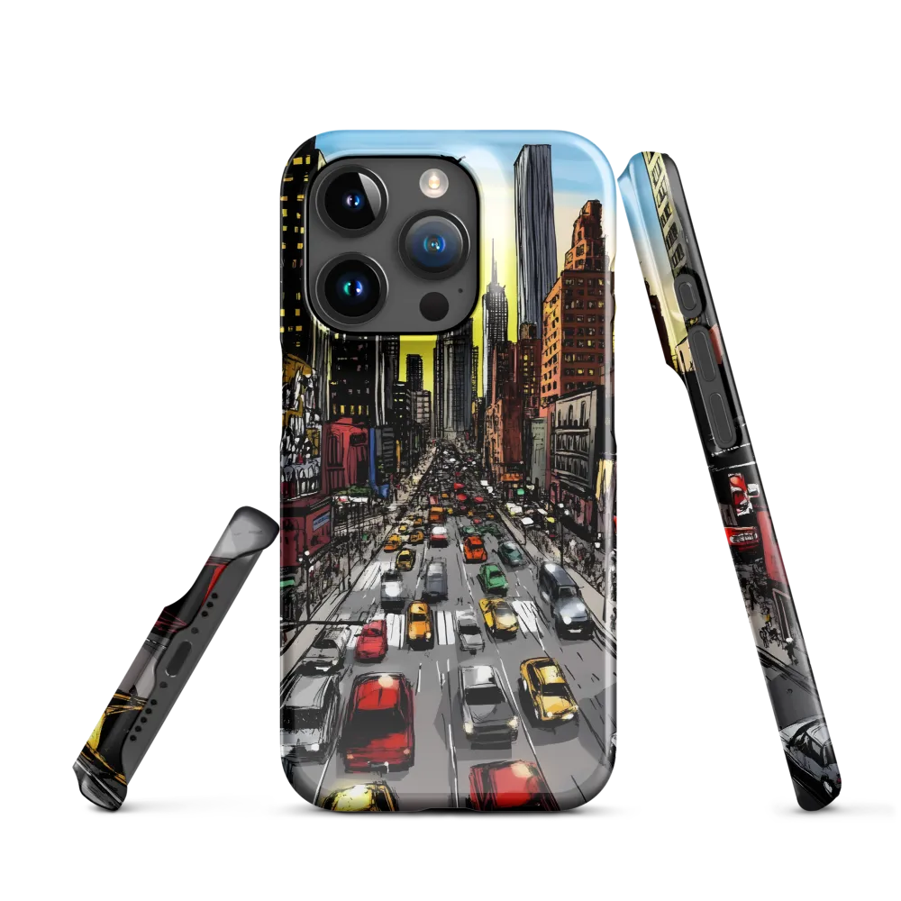 City Pulse at Dusk | Phone Case |  15 Pro | Snap Case | Glossy