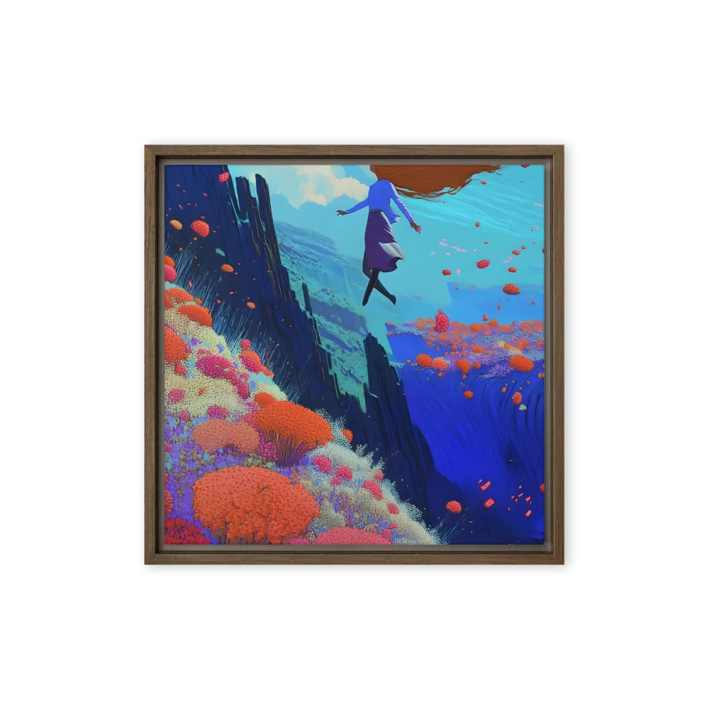 Whispers of Freedom | Canvas with Brown Frame | 16″×16″