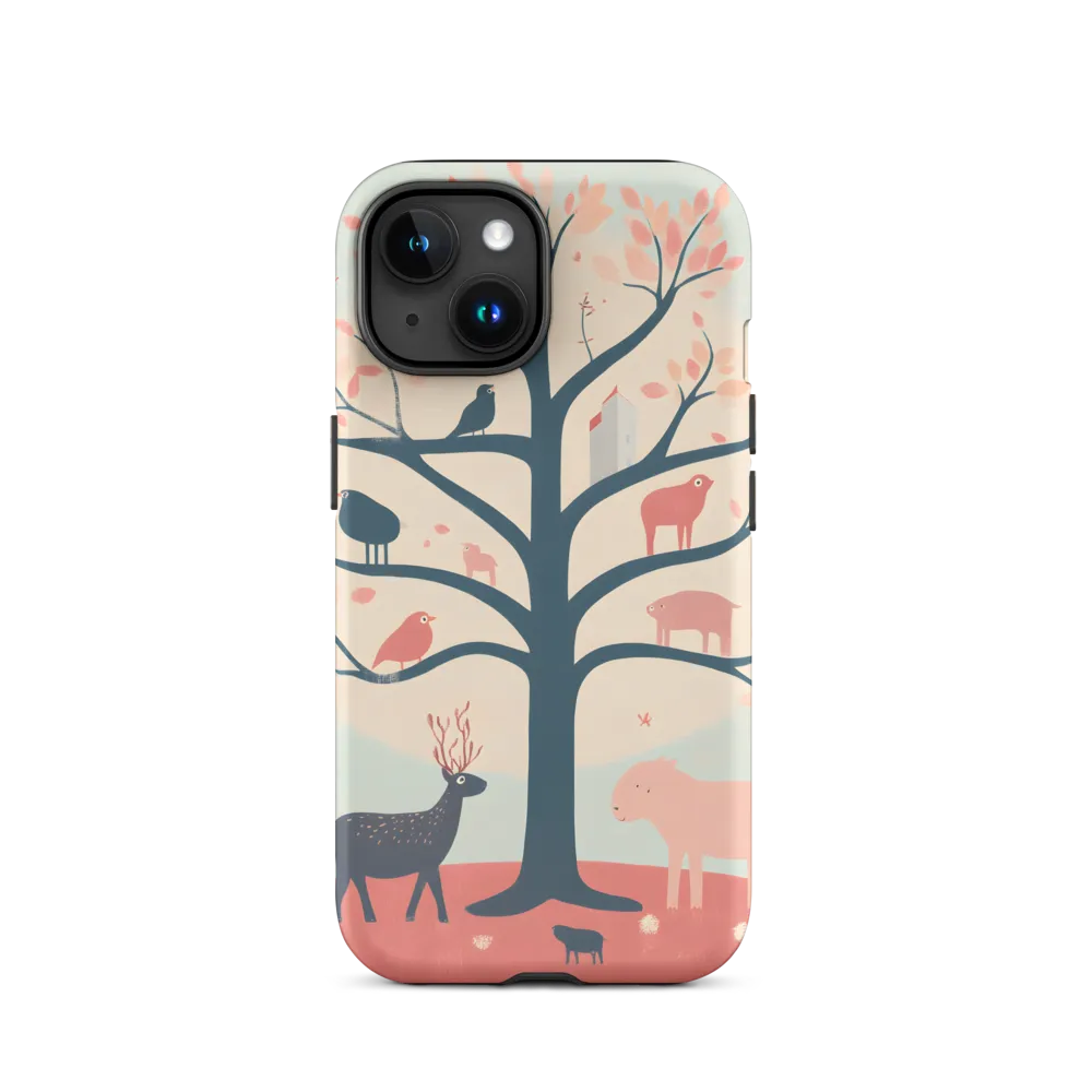 Whimsical Tree with Playful Creatures
