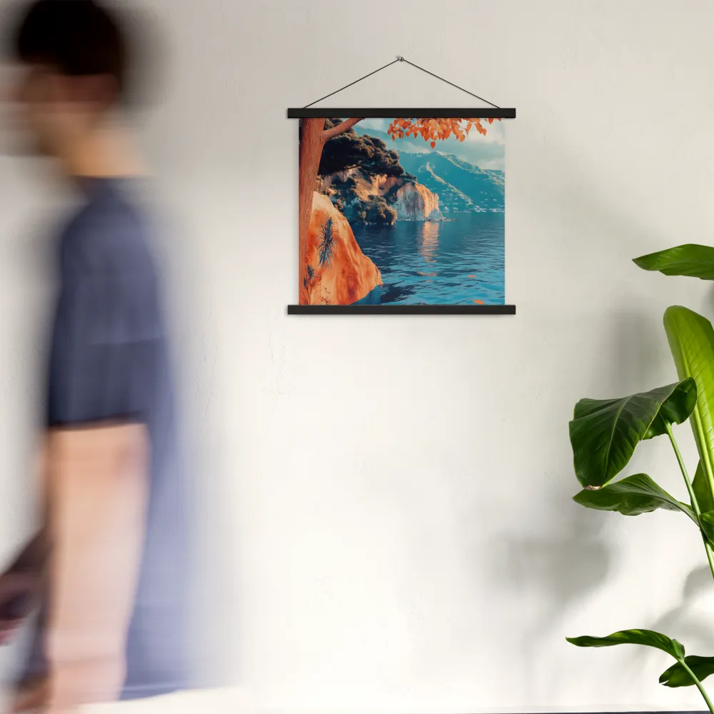 Elysian Waterscape | Poster With Black Wood Hanger | 18″×18″