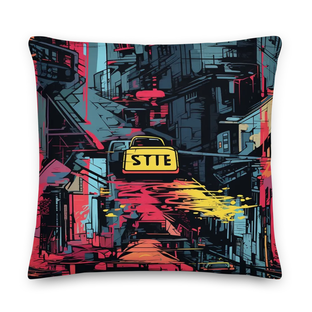 Citybeat: A Neon Dreamscape | Pillow | 22″×22″