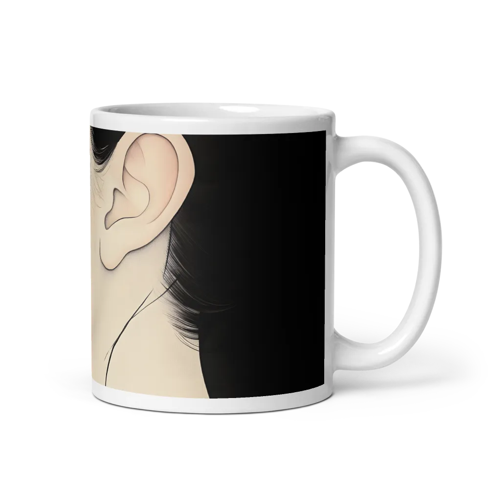 Elegance in Profile | Mug with White inside | 11 oz